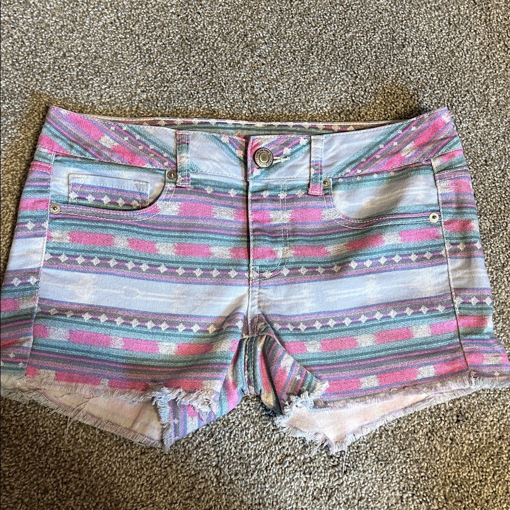 American Eagle Outfitters Aztec Tribal Jean Shorts 6